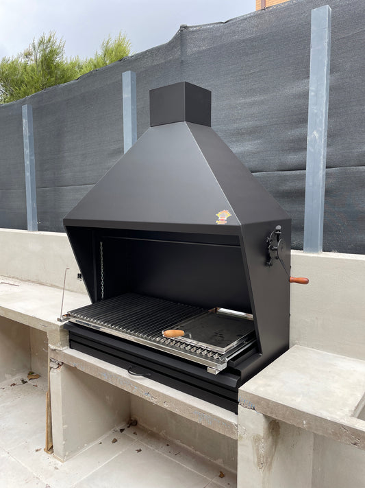 Barbacoa con Campana Moderna de Hierro