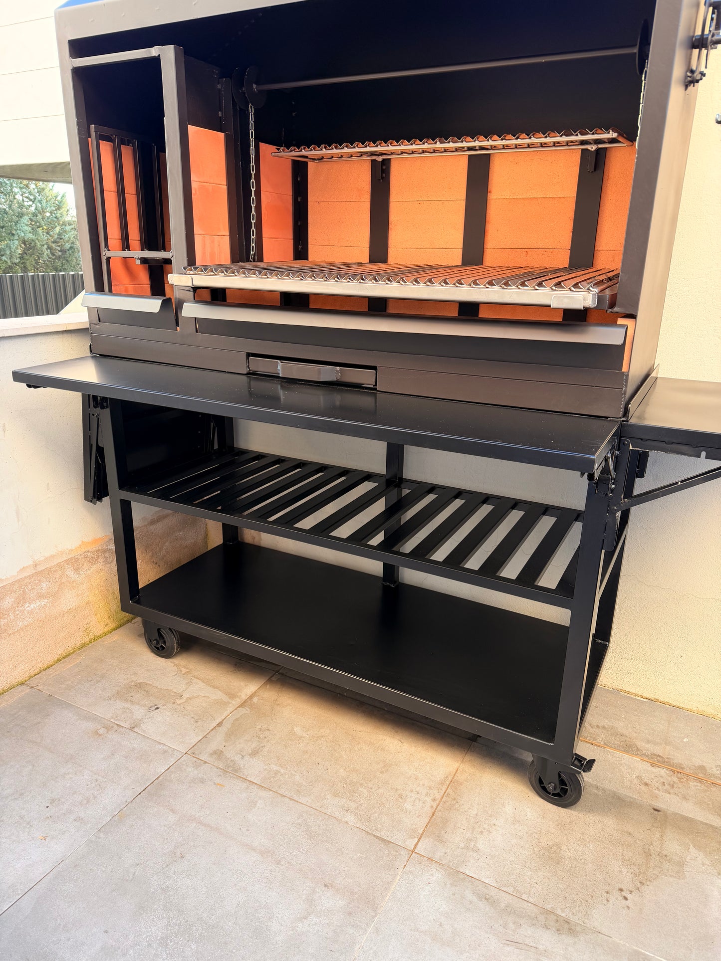 Barbacoa Modelo Premium 130 + Carro con Mesa Frontal